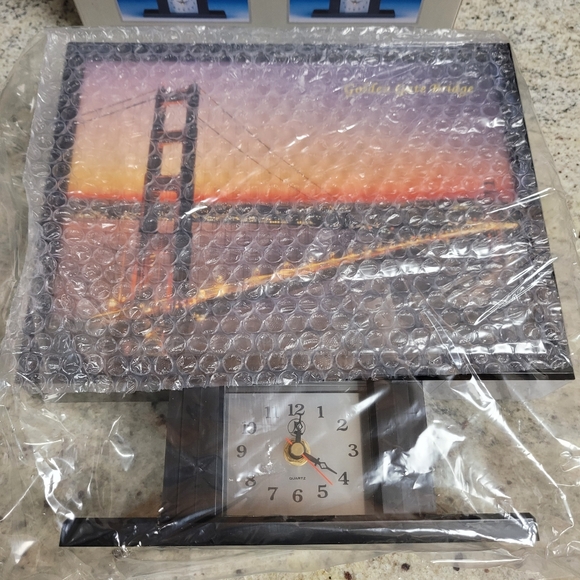 Clock Light-Up San Francisco Fiber Picture  Golden Gate Bridge NEW - Picture 11 of 16